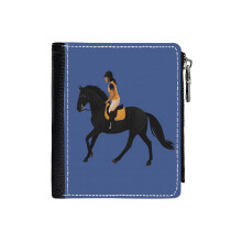 (Zoe And Raven From Free Rein - Equine Rampaige_195) Men's Women PU Leather Wallets Compact Bifold with Zipper & Multiple Card Coins Slots Black Stylish Durable Graphic Design Print for Girl Boys