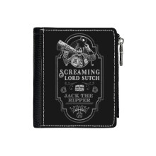 (Screaming Lord Sutch Jack The Ripper Tribute _4766) Men's Women PU Leather Wallets Compact Bifold with Zipper & Multiple Card Coins Slots Black Stylish Durable Graphic Design Print for Girl Boys
