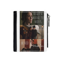 (Timeless Garcy Quote_2609) Men's Women PU Leather Wallets Compact Bifold with Zipper & Multiple Card Coins Slots Black Stylish Durable Graphic Design Print for Girl Boys