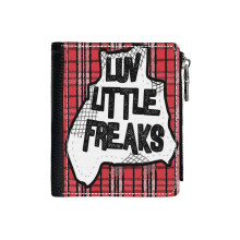 (SHINee Key 'Luv Little Freaks'_6595) Men's Women PU Leather Wallets Compact Bifold with Zipper & Multiple Card Coins Slots Black Stylish Durable Graphic Design Print for Girl Boys