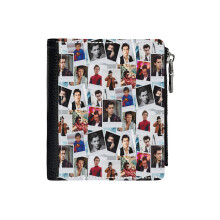 (Tom Holland _245) Men's Women PU Leather Wallets Compact Bifold with Zipper & Multiple Card Coins Slots Black Stylish Durable Graphic Design Print for Girl Boys