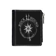 (Rockhound Certified Rock Collector - Licensed To Carry Rock Hammer_5828) Men's Women PU Leather Wallets Compact Bifold with Zipper & Multiple Card Coins Slots Black Stylish Durable Graphic Design Print for Girl Boys