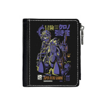 (Robot Repair_1334) Men's Women PU Leather Wallets Compact Bifold with Zipper & Multiple Card Coins Slots Black Stylish Durable Graphic Design Print for Girl Boys
