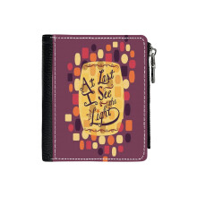 (Tangled - At Last I See The Light_4004) Men's Women PU Leather Wallets Compact Bifold with Zipper & Multiple Card Coins Slots Black Stylish Durable Graphic Design Print for Girl Boys