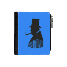 (Winston Churchill Never Surrender_7042) Men's Women PU Leather Wallets Compact Bifold with Zipper & Multiple Card Coins Slots Black Stylish Durable Graphic Design Print for Girl Boys