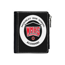 (Glee - McKinley High School Alumni_2243) Men's Women PU Leather Wallets Compact Bifold with Zipper & Multiple Card Coins Slots Black Stylish Durable Graphic Design Print for Girl Boys