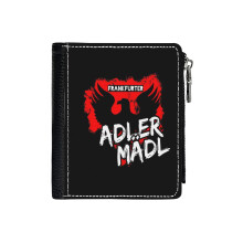 (FRANKFURTER ADLERMÄDL - EINTRACHT FÜR FRAUENDAMEN_3324) Men's Women PU Leather Wallets Compact Bifold with Zipper & Multiple Card Coins Slots Black Stylish Durable Graphic Design Print for Girl Boys