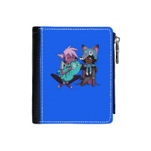 (Kipo, Wolf & Mandu - Kipo And The Age Of Wonderbeasts _6084) Men's Women PU Leather Wallets Compact Bifold with Zipper & Multiple Card Coins Slots Black Stylish Durable Graphic Design Print for Girl Boys