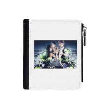 (Diabolik Lovers Mukami Brothers_5444) Men's Women PU Leather Wallets Compact Bifold with Zipper & Multiple Card Coins Slots Black Stylish Durable Graphic Design Print for Girl Boys