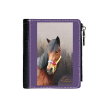 (Buttons Collection_3275) Men's Women PU Leather Wallets Compact Bifold with Zipper & Multiple Card Coins Slots Black Stylish Durable Graphic Design Print for Girl Boys