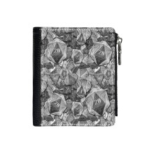 (Black And White Dice Bag Pattern_3636) Men's Women PU Leather Wallets Compact Bifold with Zipper & Multiple Card Coins Slots Black Stylish Durable Graphic Design Print for Girl Boys