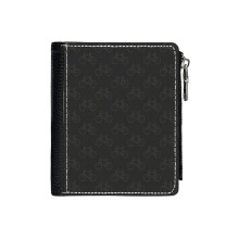 (Bike Pattern (Dark Grey And Ash)_6064) Men's Women PU Leather Wallets Compact Bifold with Zipper & Multiple Card Coins Slots Black Stylish Durable Graphic Design Print for Girl Boys