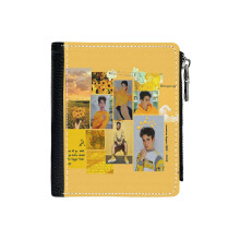 (Cameron Boyce _3310) Men's Women PU Leather Wallets Compact Bifold with Zipper & Multiple Card Coins Slots Black Stylish Durable Graphic Design Print for Girl Boys