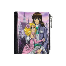 (Candy-Candy And Terry Grandchaster_709) Men's Women PU Leather Wallets Compact Bifold with Zipper & Multiple Card Coins Slots Black Stylish Durable Graphic Design Print for Girl Boys