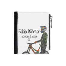 (Fabio Wibmer Fabiolous Escape 2_649) Men's Women PU Leather Wallets Compact Bifold with Zipper & Multiple Card Coins Slots Black Stylish Durable Graphic Design Print for Girl Boys
