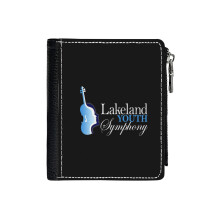 (Dark Logo_745) Men's Women PU Leather Wallets Compact Bifold with Zipper & Multiple Card Coins Slots Black Stylish Durable Graphic Design Print for Girl Boys