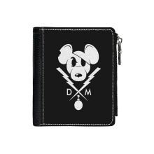 (Danger Mouse _4774) Men's Women PU Leather Wallets Compact Bifold with Zipper & Multiple Card Coins Slots Black Stylish Durable Graphic Design Print for Girl Boys