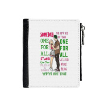 (Disney Zombies_65) Men's Women PU Leather Wallets Compact Bifold with Zipper & Multiple Card Coins Slots Black Stylish Durable Graphic Design Print for Girl Boys