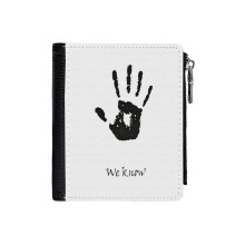 (Dark Brotherhood Knows.. You've Been Bad!_5765) Men's Women PU Leather Wallets Compact Bifold with Zipper & Multiple Card Coins Slots Black Stylish Durable Graphic Design Print for Girl Boys