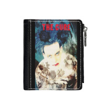 (Disintegration_6476) Men's Women PU Leather Wallets Compact Bifold with Zipper & Multiple Card Coins Slots Black Stylish Durable Graphic Design Print for Girl Boys