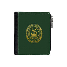 (ATLA University Of Earthbending Avatar Inspired-Design_3388) Men's Women PU Leather Wallets Compact Bifold with Zipper & Multiple Card Coins Slots Black Stylish Durable Graphic Design Print for Girl Boys