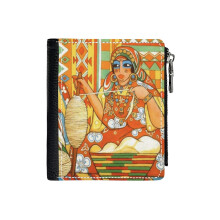 (Amazigh Berber Traditional Culture_7637) Men's Women PU Leather Wallets Compact Bifold with Zipper & Multiple Card Coins Slots Black Stylish Durable Graphic Design Print for Girl Boys