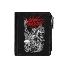 (Cattle Decapitation Design_3213) Men's Women PU Leather Wallets Compact Bifold with Zipper & Multiple Card Coins Slots Black Stylish Durable Graphic Design Print for Girl Boys