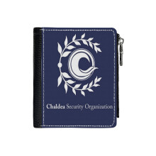 (Chaldea Security Organization - FateGrand Order_5948) Men's Women PU Leather Wallets Compact Bifold with Zipper & Multiple Card Coins Slots Black Stylish Durable Graphic Design Print for Girl Boys