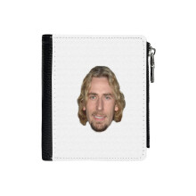 (Chad Kroeger _3815) Men's Women PU Leather Wallets Compact Bifold with Zipper & Multiple Card Coins Slots Black Stylish Durable Graphic Design Print for Girl Boys