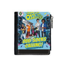 (Andy And The Odd Odd Calling!_6337) Men's Women PU Leather Wallets Compact Bifold with Zipper & Multiple Card Coins Slots Black Stylish Durable Graphic Design Print for Girl Boys