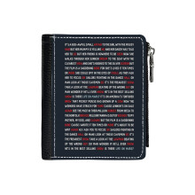 (David Bowie - Life On Mars_151) Men's Women PU Leather Wallets Compact Bifold with Zipper & Multiple Card Coins Slots Black Stylish Durable Graphic Design Print for Girl Boys