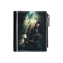 (Arrow Oliver Queen Green Arrow_6286) Men's Women PU Leather Wallets Compact Bifold with Zipper & Multiple Card Coins Slots Black Stylish Durable Graphic Design Print for Girl Boys