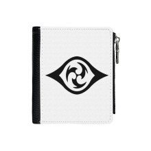 (Baal's Eye Of Stormy Judgement_2858) Men's Women PU Leather Wallets Compact Bifold with Zipper & Multiple Card Coins Slots Black Stylish Durable Graphic Design Print for Girl Boys