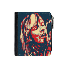 (Axel Rose Sketch Effect January 2021_2824) Men's Women PU Leather Wallets Compact Bifold with Zipper & Multiple Card Coins Slots Black Stylish Durable Graphic Design Print for Girl Boys