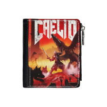 (Elden Ring - Caelid_775) Men's Women PU Leather Wallets Compact Bifold with Zipper & Multiple Card Coins Slots Black Stylish Durable Graphic Design Print for Girl Boys