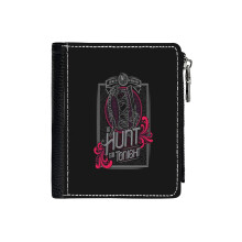 (BloodborneThe Hunt_by Wonderjosh3000__7629) Men's Women PU Leather Wallets Compact Bifold with Zipper & Multiple Card Coins Slots Black Stylish Durable Graphic Design Print for Girl Boys