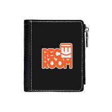 (Classy Rec Room Design31png_7241) Men's Women PU Leather Wallets Compact Bifold with Zipper & Multiple Card Coins Slots Black Stylish Durable Graphic Design Print for Girl Boys