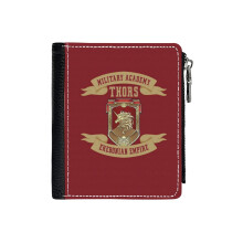 (Class VII_469) Men's Women PU Leather Wallets Compact Bifold with Zipper & Multiple Card Coins Slots Black Stylish Durable Graphic Design Print for Girl Boys