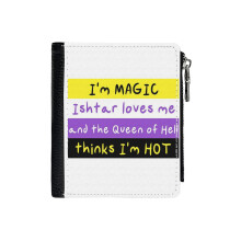 (A Tribute To Asu-Shu-Namir_972) Men's Women PU Leather Wallets Compact Bifold with Zipper & Multiple Card Coins Slots Black Stylish Durable Graphic Design Print for Girl Boys
