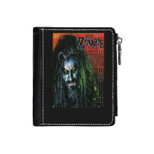 (A12-rob Zombie Band Top And Musical_5827) Men's Women PU Leather Wallets Compact Bifold with Zipper & Multiple Card Coins Slots Black Stylish Durable Graphic Design Print for Girl Boys
