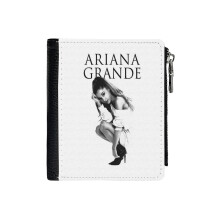 (Great Singer #1_6413) Men's Women PU Leather Wallets Compact Bifold with Zipper & Multiple Card Coins Slots Black Stylish Durable Graphic Design Print for Girl Boys