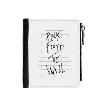 (Pink Floyd The Wall Artwork_1837) Men's Women PU Leather Wallets Compact Bifold with Zipper & Multiple Card Coins Slots Black Stylish Durable Graphic Design Print for Girl Boys