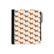 (Basset Fauve De Bretagne_4883) Men's Women PU Leather Wallets Compact Bifold with Zipper & Multiple Card Coins Slots Black Stylish Durable Graphic Design Print for Girl Boys