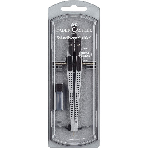 Faber-Castell Faber-Castell Quick Set Compass - Grip - Silver - 174472