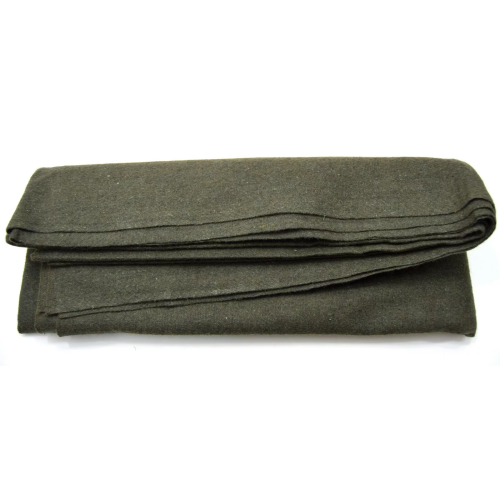 Wool Blanket Olive Green Large Lightweight Warm Wool 22cm X 150cm 1