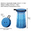(Gradient Blue) Telescopic Lightweight Stool, Portable Folding Stool, Improved Portable Chair with 100kg Load Capacity, Adjustable to 8 heights 1