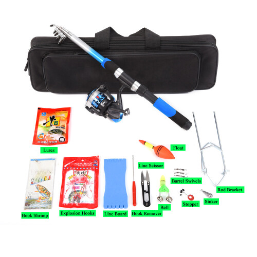 Ultra Light 2.1m Telescopic Rod Reel Combo Kit with Bag 1