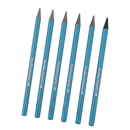 Set di grafite da 6 pezzi HB2B4B6B8BEE, 240x115x20 mm Blu