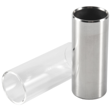 2 Stück Slide aus Glas und Metall für Gitarre, Bass, Medium (6 cm)
