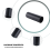 1pc Gitarre Slide Schwarz Edelstahl Finger Knuck 6